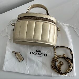 Coach Gold Quilted Vanity Women's Bag
